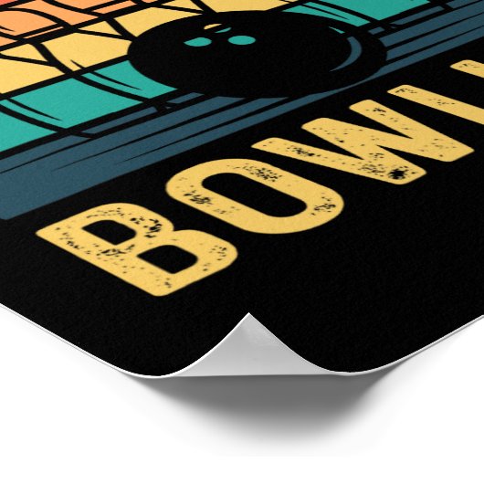 Ich wäre eher Bowling Retro für Mann1 Poster (Ecke)