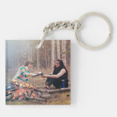 Ich wäre eher Camping Foto Schlüsselanhänger (Rückseite)
