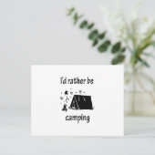 Ich wäre eher Camping Postkarte (Stehend Vorderseite)