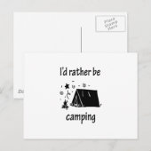 Ich wäre eher Camping Postkarte (Vorne/Hinten)