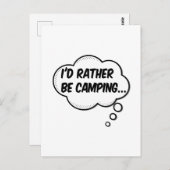 Ich wäre eher Camping Postkarte (Vorne/Hinten)