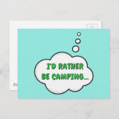 Ich wäre eher Camping Postkarte (Vorne/Hinten)