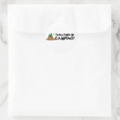 Ich wäre eher Camping Runder Aufkleber (Tasche)