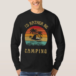 Ich wäre eher Camping Vintager Schwarzer Pullover