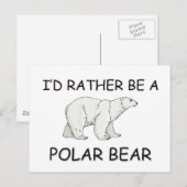 Ich wäre eher ein Eisbär Postkarte (Vorne/Hinten)