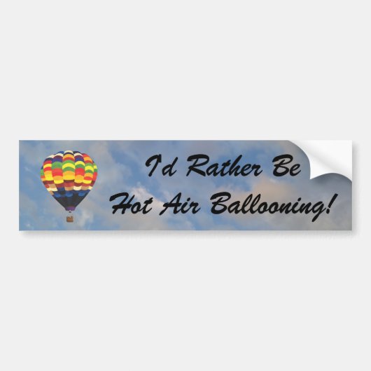 Ich wäre eher ein Heißluftballonfahrer-Autoaufkleb Autoaufkleber (Vorne)
