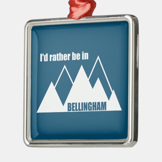 Ich wäre eher im Bellingham Washington Mountain Ornament Aus Metall (Links)