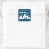 Ich wäre eher im Bend Oregon Mountain Quadratischer Aufkleber (Tasche)