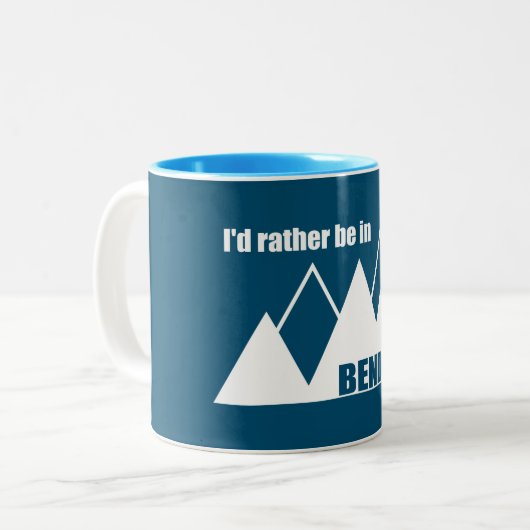 Ich wäre eher im Bend Oregon Mountain Zweifarbige Tasse (Vorderseite Links)