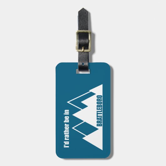 Ich wäre eher im Berg Brattleboro Vermont. Gepäckanhänger (Vorderseite vertikal)