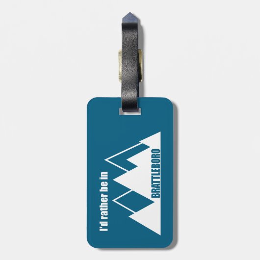 Ich wäre eher im Berg Brattleboro Vermont. Gepäckanhänger (Rückseite vertikal)