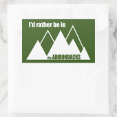 Ich wäre eher im Berg der Adirondacks Rechteckiger Aufkleber (Tasche)