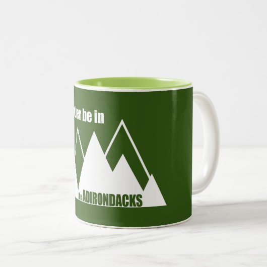 Ich wäre eher im Berg der Adirondacks Zweifarbige Tasse (VorderseiteRechts)