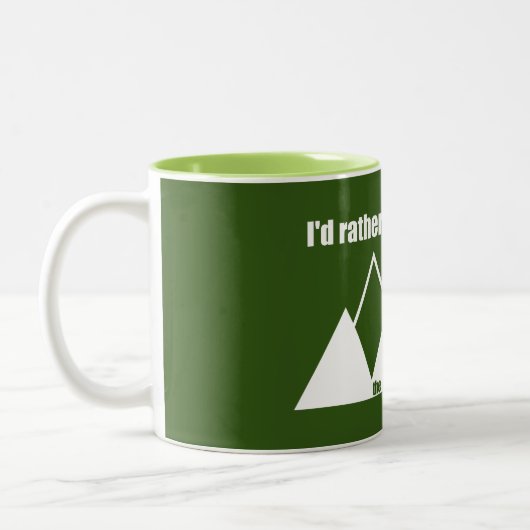 Ich wäre eher im Berg der Adirondacks Zweifarbige Tasse (Links)