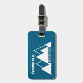 Ich wäre eher im Blacksburger Virginia-Berg Gepäckanhänger (Vorderseite vertikal)