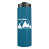 Ich wäre eher im Blacksburger Virginia-Berg Thermosbecher (Vorderseite)