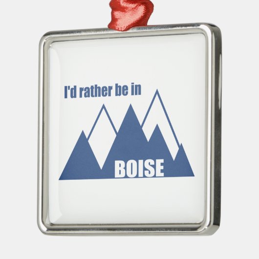 Ich wäre eher im Boise Idaho Mountain Ornament Aus Metall (Links)