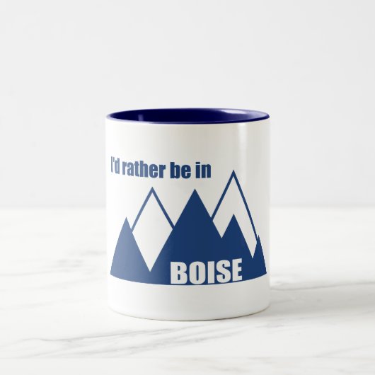 Ich wäre eher im Boise Idaho Mountain Zweifarbige Tasse (Mittel)