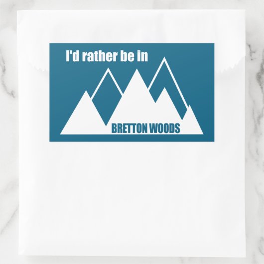 Ich wäre eher im Bretton-Woods-Berg Rechteckiger Aufkleber (Tasche)