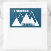 Ich wäre eher im Carbondale Colorado Mountain Rechteckiger Aufkleber (Tasche)