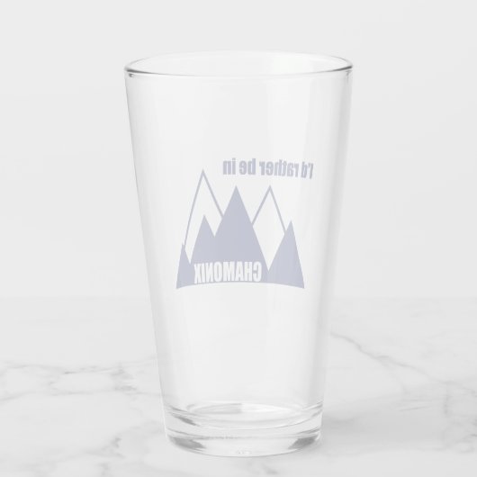 Ich wäre eher im Chamonix-Frankreich-Berg Glas (Rückseite)