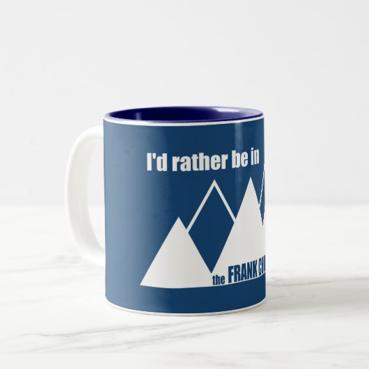 Ich wäre eher im Frank Kirchenberg. Zweifarbige Tasse (Vorderseite Links)