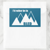 Ich wäre eher im geblähten Slowenischen Berg Rechteckiger Aufkleber (Tasche)