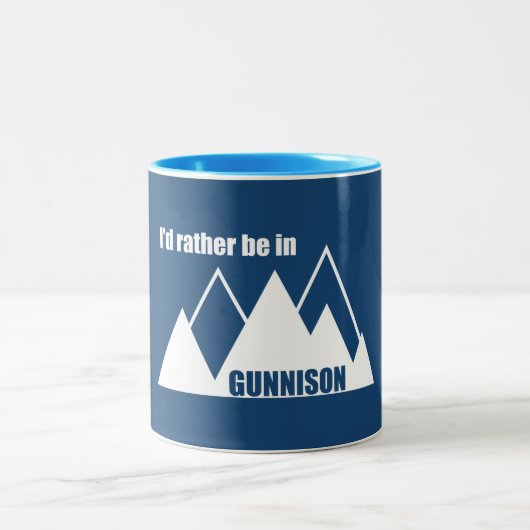 Ich wäre eher im Gunnison Colorado Mountain Zweifarbige Tasse (Mittel)