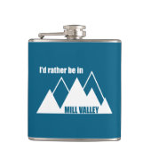 Ich wäre eher im Milchtal, Kalifornien Flachmann (Vorderseite)