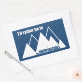 Ich wäre eher im Nordkaskadenberg. Rechteckiger Aufkleber (Umschlag)