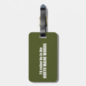 Ich wäre eher im Wald des Nordens. Gepäckanhänger (Rückseite vertikal)