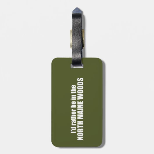 Ich wäre eher im Wald des Nordens. Gepäckanhänger (Rückseite vertikal)