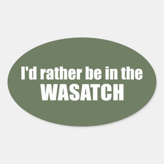 Ich wäre eher im Waschsalon Ovaler Aufkleber (Vorderseite)