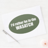 Ich wäre eher im Waschsalon Ovaler Aufkleber (Umschlag)