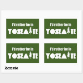 Ich wäre eher im Yosemite-Nationalpark Rechteckiger Aufkleber (Blatt)