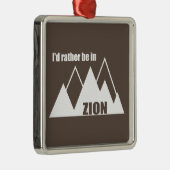 Ich wäre eher im Zion-Nationalpark Utah-Berg Ornament Aus Metall (Rechts)