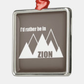 Ich wäre eher im Zion-Nationalpark Utah-Berg Ornament Aus Metall (Links)