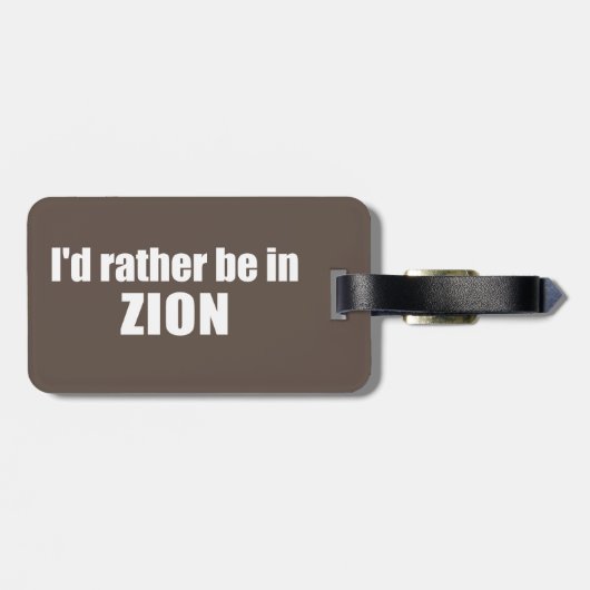 Ich wäre eher im Zion-Nationalpark Utah Gepäckanhänger (Rückseite horizontal)