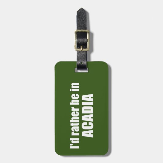 Ich wäre eher in Acadia Gepäckanhänger (Vorderseite vertikal)