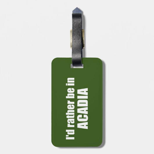 Ich wäre eher in Acadia Gepäckanhänger (Rückseite vertikal)