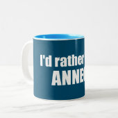 Ich wäre eher in Annecy-Frankreich Zweifarbige Tasse (Vorderseite Links)