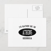 Ich wäre eher in Athen, Georgien Postkarte (Vorne/Hinten)