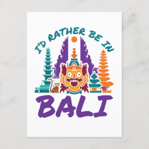 Ich wäre eher in Bali Indonesien Urlaub Reisen Postkarte