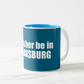 Ich wäre eher in Blacksburg Virginia Zweifarbige Tasse (VorderseiteRechts)