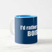 Ich wäre eher in Boise Idaho Zweifarbige Tasse (Vorderseite Links)