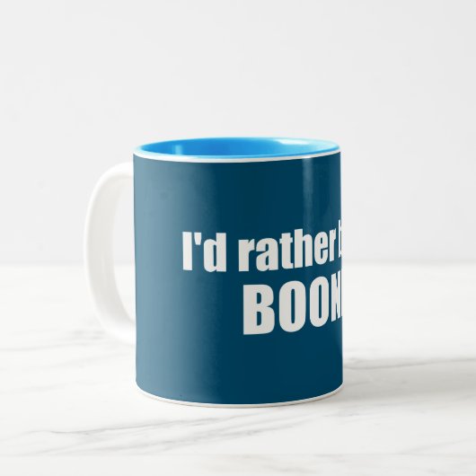 Ich wäre eher in Boone North Carolina Zweifarbige Tasse (Vorderseite Links)