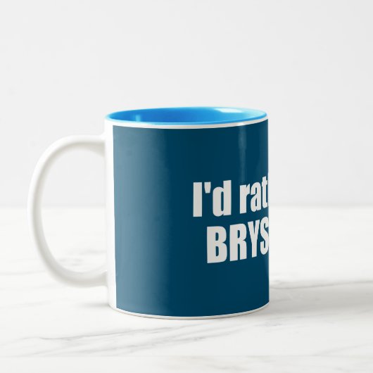 Ich wäre eher in Bryson City North Carolina Zweifarbige Tasse (Links)