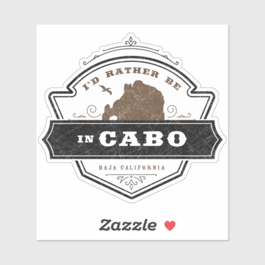 Ich wäre eher in Cabo | Cabo San Lucas Aufkleber (Blatt)