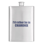 Ich wäre eher in Chamonix in Frankreich Flachmann (Vorderseite)