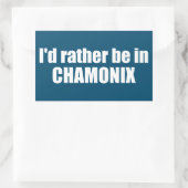 Ich wäre eher in Chamonix in Frankreich Rechteckiger Aufkleber (Tasche)